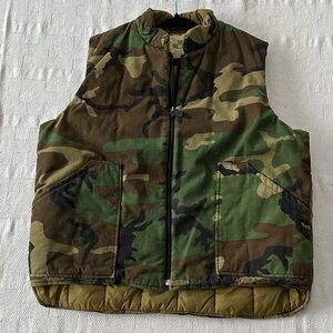 Quilted Vintage Camouflage Vest